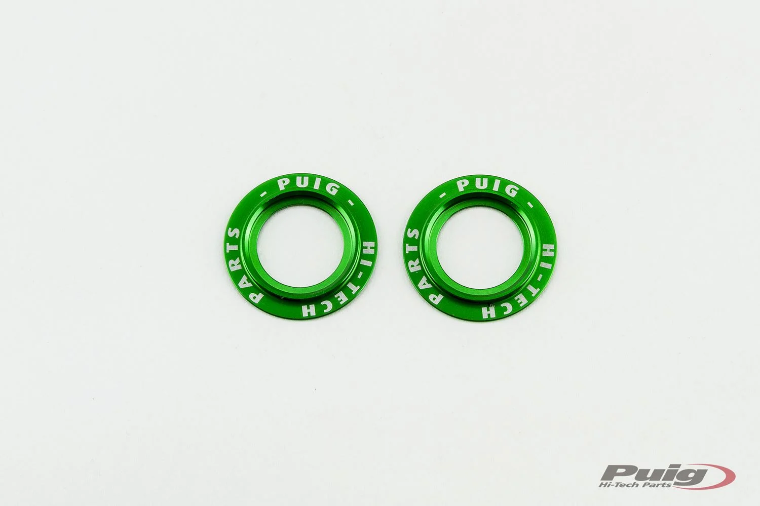 PUIG/20271V KIT RINGS ANODIZED SWING ARM PROTECTOR C/GREEN