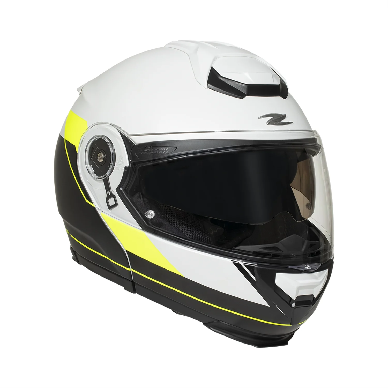 ZEUS KASK/ZS-3050DA BE7 MATT PEARL WHITE FLUOR YELLOW
