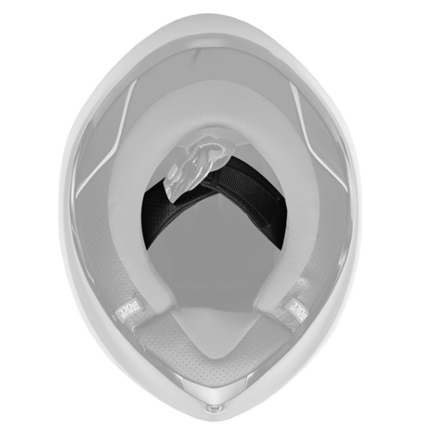 AGV-CHIN STRAP PADS K6 BLACK/GREY