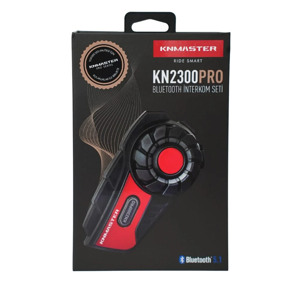 Knmaster KN2300 PRO Motosiklet Kask İnterkom Bluetooth Intercom Kulaklık Seti