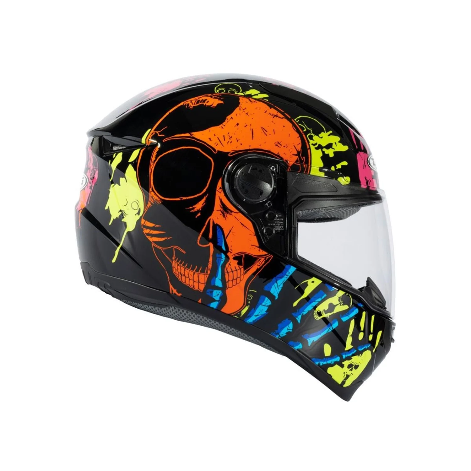 ZEUS KASK/ZS-811A BLACK AL-37 ORANGE (ZEUS LOGO)