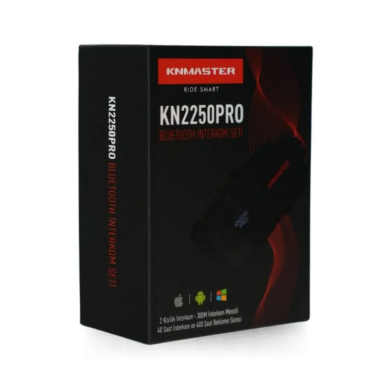 Knmaster KN2250 PRO Motosiklet Kask İnterkom Bluetooth Intercom Kulaklık Set