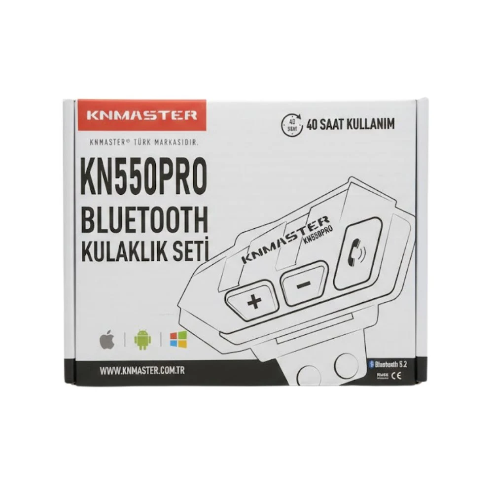 Knmaster KN550 PRO Motosiklet Bluetooth Kulaklık Mikrofon Seti