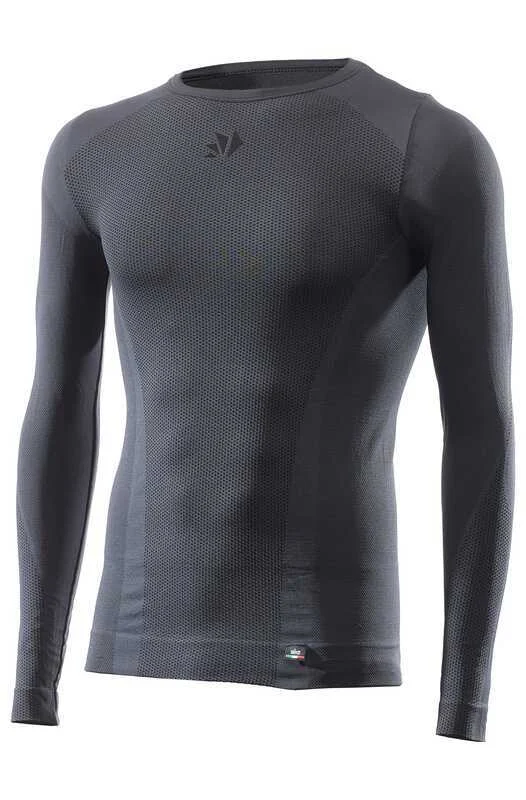 SIX2 TS2 V2 4 MEVSİM TERMAL UZUN KOLLU T-SHIRT SİYAH KOYU GRİ